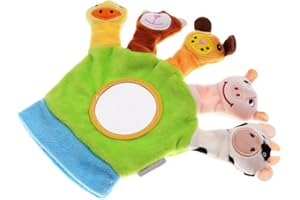 HINTER Puppet Finger Sack Plush Toy Cute Baby Child Zoo Farm Animal Hand Sock Glove