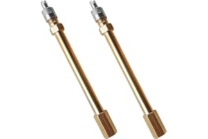 IUSOT 2 Stück Ventilverlängerung – Autoventil Verlängerung 10 cm mit Rückschlagventil, für E-Scooter, Auto, LKW und Fahrrad, Robuster Autoventil Adapter für Einfaches Aufpumpen, Kompatibel mit Rennrad