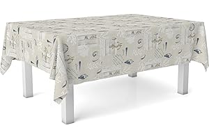ECOMMERC3 | Mantel Hule Mesa Rectangular Tamaño 200x140 cm Estilo, Durabilidad y Fácil Limpieza para tu Mesa - Mantel Hule Antimanchas e Impermeable