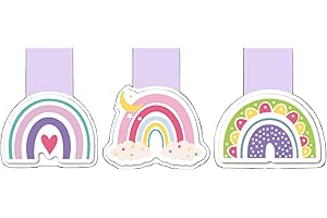 FZSECRIU Pack of 3 magnetic bookmarks for children, bookmarks girls, school gift, school cone girls, party bag children's birthday, bookmark children first day of school