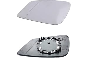 RASHION Cristal De Retrovisor Calefactable Lado Izquierda Compatible con BMW F01 F07 F10 F11 F20 F21 F22 F30 F31 F32 F34 F36 i3 Espejo Retrovisor