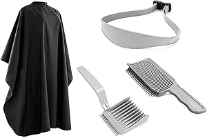 PMUEUFF 4 Stück Haarschneide Hilfe für Männer, Verstellbare Haarschneidekamm Übergang, Silikon Haarschneide Schablone Fade, Professioneller Friseur Kamm für Haare Selber Schneiden zu Hause