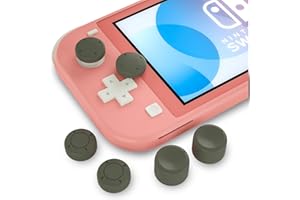 HEATFUN Switch Lite Thumb Grips, Different Sizes Soft and Comfortable Joystick Caps for Nintendo Switch Lite - Gray