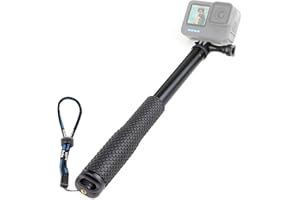SOONSUN 45’’ Waterproof Selfie Stick for GoPro – Extendable Aluminum Monopod, Telescopic Pole Hand Grip Compatible with GoPro Hero 13/12/11/10/9/8/7/6/5/4, Session, Insta360, and Cell Phones