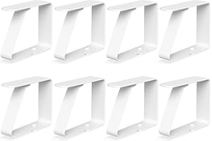 virea 8 x Fermacoperta Bianco per tavoli con Spessore di 3 cm - - Fermacoperta in Acciaio Inossidabile per Interni ed Esterni - - Fermacoperta Facili da Pulire