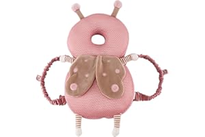 SONARIN Protección para la cabeza del bebé Cojín de protección ajustable para la cabeza del bebé,Almohada de apoyo para la cabeza del bebé transpirable(Mariposa)