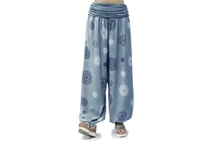 Glamexx24 Pantalons décontractés XXL Sarouel légers pour Femmes Pantalons décontractés Pantalons d'été avec Beaucoup de Motifs