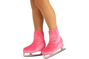 SUPVOX 1 Pair Washable Skate Boot Covers, Polyester and Elastic Ice Skate Protectors for Kids & Adults, Universal Fit for Figure & Hockey Skates