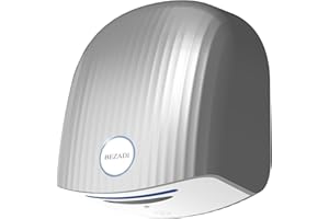 BEZADI Automatic Electric Hand Dryer, Commercial Compact Hand Dryer for Restrooms, Warm n Cold Air Switch Automatic Electric Toilets Hand Dryers, Shell Shape, 220V-240V, Sliver