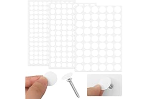 KMANGMAN 290 Pcs Schraubenabdeckung,Schrauben Abdeckkappen Weiß,Abdeckung Schrauben Weiss,Abdeckkappen für Schrauben,Schraubenloch Aufkleber Selbstklebend Rund,für Möbel,Wand,Ø12mm,Ø15mm,Ø21mm