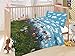 COT BED DUVET COVER WITH PILLOWCASE- SUPERIOR NATURAL COTTON RICH 120 X 150 CM - WILD FLOWERS
