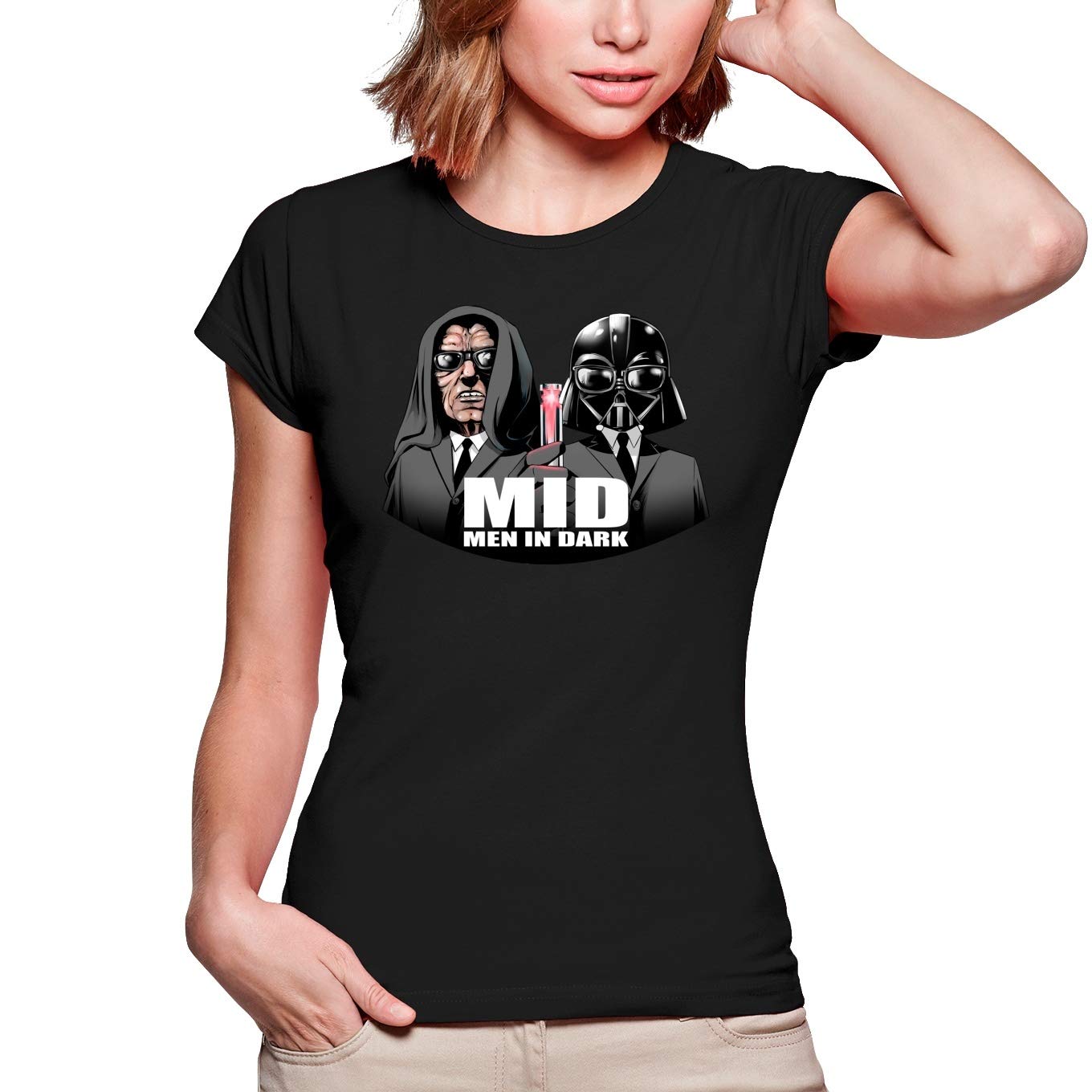 Star-Wars-Men-In-Black-Lustiges-Damen-T-Shirt-Darth-Vader-und-Darth-Sidious-Star-Wars-Men-In-Black-Parodie