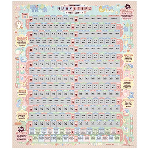 Clever me® 1894 „BabySteps“ Rubbelkalender – 236 unterhaltsame Infos und Tipps für werdende Eltern - 4