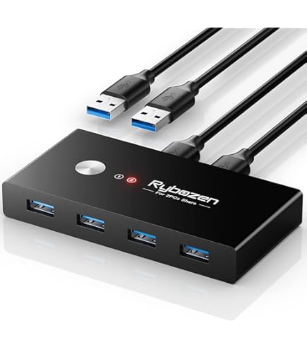 Tendak Commutatore KVM HDMI USB 2 Porte PC Computer Switch KVM Tastiera Mouse Switch Box Con Porta Usb Per Stampante Chiavetta Usb Supporto 4k30hz Per Pc Portatile Ps4 Xbox Hdtv