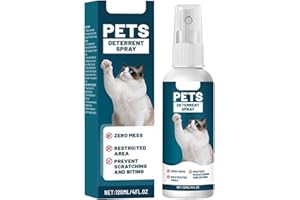 EIHI Spray Repelente Gatos,Spray Antiarañazos Gatos,Spray Ahuyentador para Gatos para Proteger Sofá y Muebles,Ideal para Uso Indoor y Outdoor con Gatos y Gatitos(120ML)