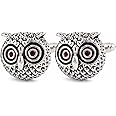 Peluche Witty Owl Enamel and Crystal Cufflinks for Men