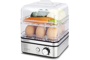 Caso Cuiseur à  Oeufs et Cuiseur Vapeur 2-en-1 ED10, Inox