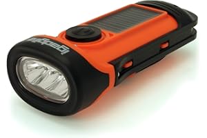 igadgitz Xtra 5m Waterproof Eco Rechargeable Solar & Hand Crank LED Torch Flashlight with 5 Year Warranty