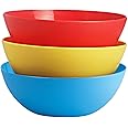 Kuber Industries Modular Plastic Solid Mixing Bowl|Unbreakable Mixing Bowls|Microwave & Dishwasher Safe|Size 15 x 15 x 7 CM|Pack of 3, Capicity 1000 Ml (Multicolour)