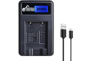 Pickle Power Li-40B LCD USB Battery Charger for Fujifilm NP 45S NP-45A NP-45, Olympus Li-42B Li-40B Li-40C, Nikon EN-EL10 and Nikon CoolPix S60 S80 S200 S203 S210 S220 S230 battery.