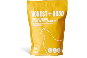 Honest + Good Pure Chicken Bone Broth Powder - 300 g | 1 Month Supply | 9.6g Protein & 30,000 mg Type II Collagen Promote Hair Skin Nail & Gut Health | UK Made Gold Award Winner | Free Range Chicken