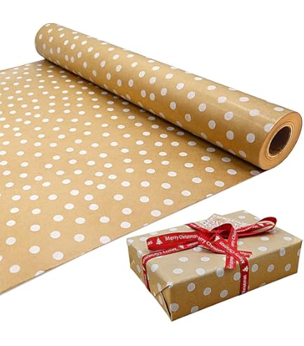 ADQUATOR - Papel De Regalo De Navidad, Rollo De Papel De Regalo, 100 % Reciclable, Papel De Regalo Ecológico Para Niños, Fiestas De Navidad (Papá