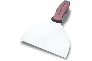 Elastyczna szpachelka do fug Marshalltown, skrobak z szeroką końcówką i uchwytem Durasoft, do Szlifierka do suchej zabudowy, szerokość szpachelki: 152 mm.