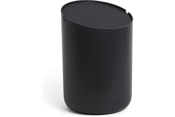 Kazai.® Mini-Poubelle de Salle de Bain 'Tove' - 1,5L | Petite Poubelle WC | Pour Salle de Bain, Cuisine, Bureau ou pour la Table | Antidérapante, Seau Intérieur | Noir