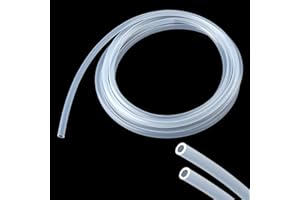 GHVACZS Silicone Hose, 4 m Length, Flexible Silicone Hose, Food Safe, 8 mm ID x 10 mm OD Transparent Silicone Hose, Clear Water Air Pipes for Pump Transfer