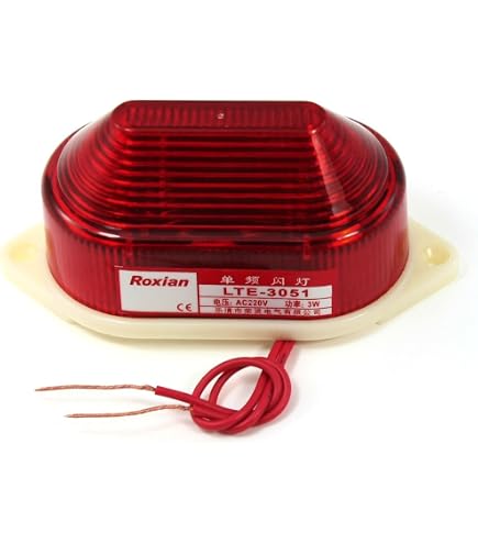 Ampoule LED Tournante Stroboscopique Rouge AC 220V - Signal Avertissement LTE-5061