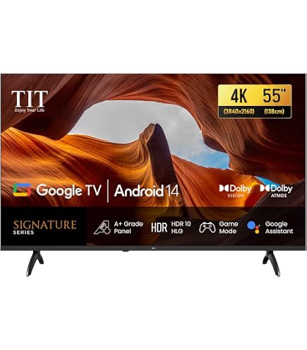 TIT 43-inch 4K UHD Smart TV, Google TV (Android 14), Dolby Vision