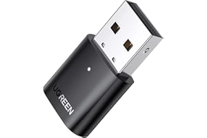 UGREEN Dongle Bluetooth 5.0 Clé Bluetooth pour PC pour Manette de Jeu Casque Écouteur Enceinte Souris Clavier Imprimante Compatible avec Windows 11 10 8.1 7 (Noir)