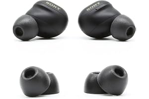 Comply skumgummitoppar för Sony TrueWireless-öronsnäckor, blandade storlekar S, M & L, 3 par, svart - ultimat komfort, stabil passform, memory foam-toppar för öronsnäckor, ersättningstoppar