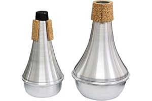 YOUNG WOLF Sordina per tromba in lega di alluminio Cork Tromba Mute Practice Silenziatore Ottone Strumento Musicale Parte Set