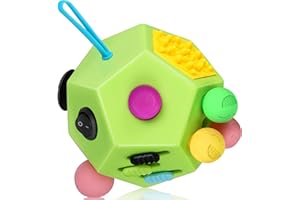 VCOSTORE Fidget Cube con 12 Lati - Originale Cubo Antistress Adulti Fidget Toys Ufficio Gadget Anti Stress Cube Per Tutte le Età Con ADHD, ADD, ASD, ADHD