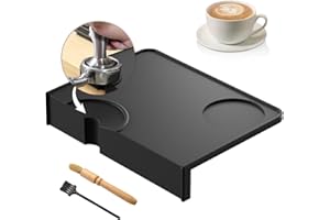 Veftsvy Tapis de Tamping pour Expresso, Tapis de Tassage 20.5x15cm, Tapis Tamper De Café Silicones, Café Tamper Tapis, Tapis de Tampon, pour Barista Tool Accueil Cuisine Café