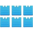 VonBueren 6 x Mini Ice Packs for Cool Bag, 8 x 7.5 x 1.5 cm, Small, 75 g per Ice Pack