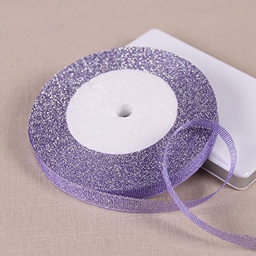 1Cm Color With Gold And Silver Ribbon In The Implementation Of The Implementation Of The Ribbon Candy Box Gift Packaging Bouquets Packaging, Light Purple Silver 21# 22M