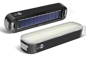 Civikyle 1 stycke LED-solcellslampa Campinglampa Magnetisk utomhuslampa för tält 6000mAh USB Uppladdningsbar Campingtillbehör Powerbank Nödbelysning för blockering
