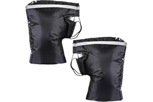 LINSOCLE Lenkerstulpen für Fahrrad und Motorrad, Warm Wasserdicht und Winddicht, ideal für kaltes Wetter, mit reflektierenden Streifen und Plüschigem Innenfutter, universell