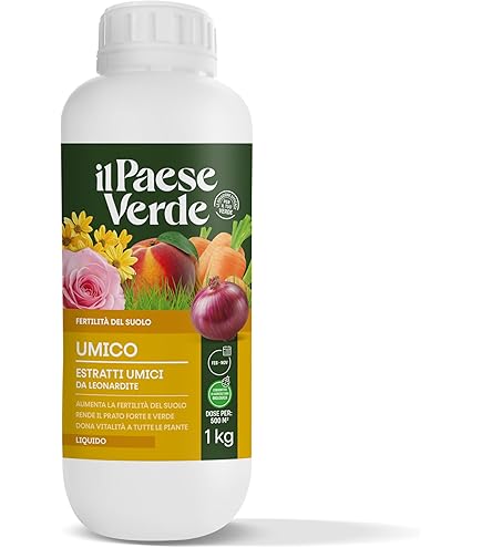 CULTIVERS Fertilizzante a Base di Acido umico e fulvico 5L. Fertilizzante  Leonardita. Aumenta la fertilità del Suolo, migliora la capacità di  Assorbimento dei nutrienti e sviluppa la radice : Amazon.it: Giardino e