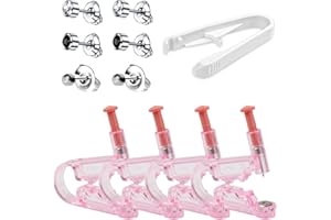 XPEX Pistola Perforadora de Orejas Indolora con Clavos - Kit Desechable DIY para Agujeros de 2 Formas para Mujeres y Hombres