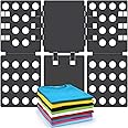 DONDONKA T shirt Folder Clothes Folding Board Laundry Organizer Adjustable PP Plastic Folding Board Easy and Fast for Kid and Adult to Fold Clothes Black