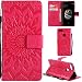 Produktbild Ooboom® Xiaomi Mi 5X / Xiaomi Mi A1 Hülle Sonnenblume Muster Flip PU Leder Schutzhülle Handy Tasche Case Cover Stand mit Kartenfach für Xiaomi Mi 5X / Xiaomi Mi A1 - Rot