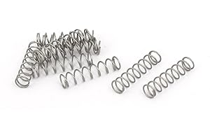 UXCELL sourcingmap Compression Spring,304 Stainless Steel,5mm OD,0.5mm Wire Size,20mm Free Length,Silver Tone,10Pcs