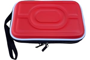 Hzycwgone Custodia per Nintendo Gameboy Advance Color Pocket GBA/GBC/GBP/DS Lite/NDSL/NDSi,Trasporto da Viaggio Borsa Rigida per GBA/GBC/GBP/DS Lite/NDSL/NDSi(Rosso)