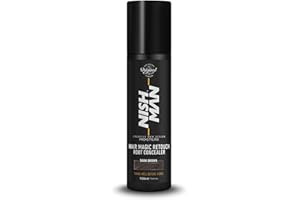 NISHMAN Magic Retouch Root Concealer - Dark Brown 100ml - Instant Gray Coverage & Color Refresher for Roots - Fast-Drying, Long-Lasting Hair Spray for a Natural Look