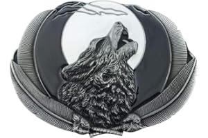 Daisybaby Novelty Wild Wolf Belt Buckle Men's Simple Western Cowboy Animal Belt Buckles 5 Styles