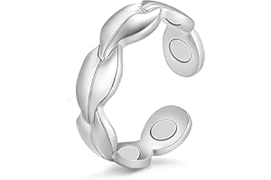 Innovess Magnetic Rings for Women, Pure Copper Adjustable Ring with Strong Magnets, Thumb & Finger Magnetic Ring for Women, Fashion Gift