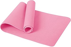 Good Nite Yoga Mat TPE Non-Slip Exercise Fitness Pilates Gymnastics Training Sport Mat Turn Mats Floor Gym with Carry Strap 183 x 61 x 0.6 cm